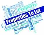 Properties To Let Means Real Estate And Habitation Stock Photo