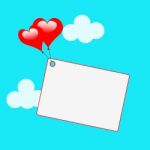 Copyspace Tag Shows Heart Shapes And Card Stock Photo