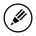 Pencil Icon -  Iconic Design Stock Photo