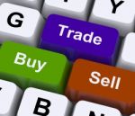 Buy Trade And Sell Keys Stock Photo