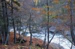 Autumn Landscape In Ordesa National Park, Pyrenees, Huesca, Arag Stock Photo