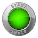 Start Button Represents Act Now And Begin Stock Photo