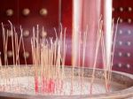Chinese Incense Stick In A Pot Stock Photo