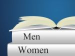 Women Books Means Woman Fiction And Lady Stock Photo