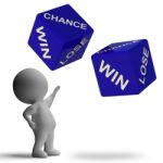 Chance Win Lose Dice Showing Betting Stock Photo
