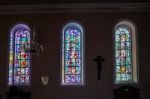 Interior View Of St Leon Church In Eguisheim In Haut-rhin Alsace Stock Photo