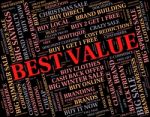 Best Value Represents Number One And Cost Stock Photo