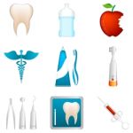 Dental Icons Stock Photo