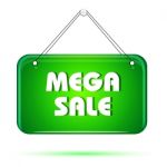 Mega Sale Tag Stock Photo