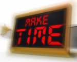 Make Time Digital Clock Means Fit In What Matters Stock Photo