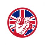 British Gym Circuit Union Jack Flag Icon Stock Photo