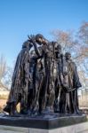 The Burghers Of Calais Statue In Victoria Tower Gardens Stock Photo