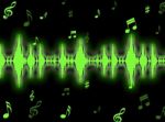 Sound Wave Background Shows Sound Analyzer Or Spectrum Stock Photo