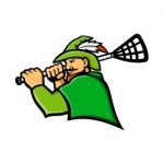 Archer Lacrosse Sport Mascot Stock Photo