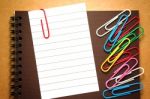 Note Paper With Paperclips Stock Photo