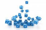 Percent Cubes Stock Photo