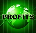 Profits Graph Shows Earn Investment And Diagram Stock Photo