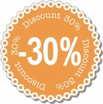 Discount Thirty Percent Stock Photo