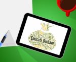 Emirati Dirham Shows United Arab Emirates And Coin Stock Photo