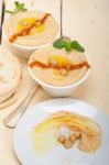 Hummus With Pita Bread Stock Photo