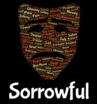 Sorrowful Word Represents Grief Stricken And Despairing Stock Photo