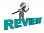 Review Character Shows Assess Reviewing Evaluate And Reviews Stock Photo