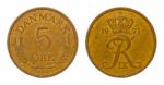 Retro Coin Of Denmark Stock Photo