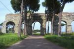 Parco Degli Acquedotti Along The Appian Way In Rome Stock Photo