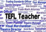 Tefl Teacher Means Hire Job And Occupations Stock Photo