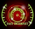 Fast Internet Indicates Web Site And Action Stock Photo