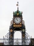 Chester, Cheshire/uk - October 10 : Chester City Centre Clock In Stock Photo