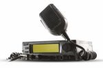 Cb Radio  Transceiver Station And Loud Speaker Holding On Air On Stock Photo