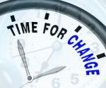 Time For Change Means Different Strategy Or Vary Stock Photo