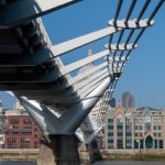 Millennium Bridge And St Pauls Cathedral Stock Photo