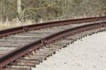 Turn Of Beautiful Old Rusty Railway Stock Photo