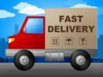 Fast Delivery Indicates High Speed And Action Stock Photo