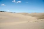 Sand Dunes Near Mas Palomas Gran Canaria Stock Photo