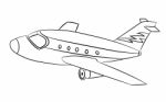 Air Plane - Line Drawn Stock Photo