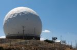 Radar Station At Mount Olympos Cyprus Stock Photo