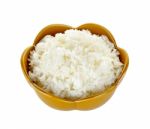 Rice In A Bowl Isolated On A White Background Stock Photo