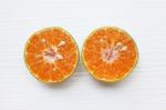 Fresh Orange  Isolated On White Background Stock Photo
