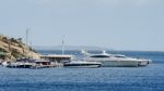 View Of The Yacht Club At Porto Rafael In Sardinia Stock Photo