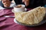 Naan Bread With Soup Stock Photo