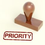 Priority Rubber Stamp Stock Photo