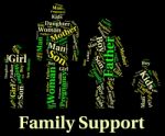 Family Support Indicates Blood Relative And Families Stock Photo