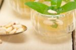 Arab Traditional Mint And Pine Nuts Tea Stock Photo