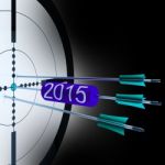 2015 Target Shows Successful Future Growth Stock Photo