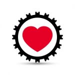  Love Heart Gear Stock Photo