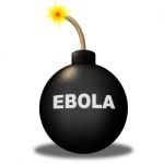 Ebola Bomb Shows Infectious Infected And Epidemic Stock Photo