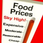 Food Prices High Monitor Stock Photo